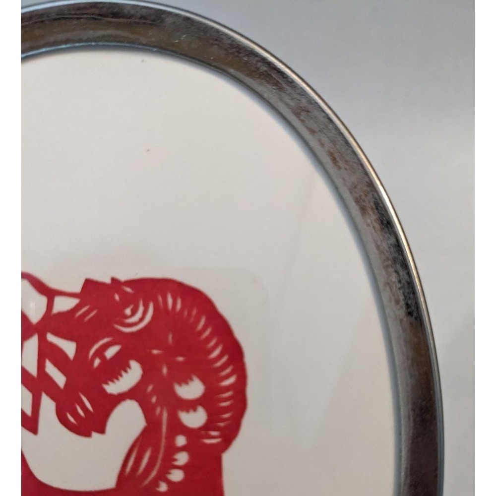 Vintage Chinese Paper Cut Framed Year Of The Horse Paper Cutting China Rare - Picture 9 of 11